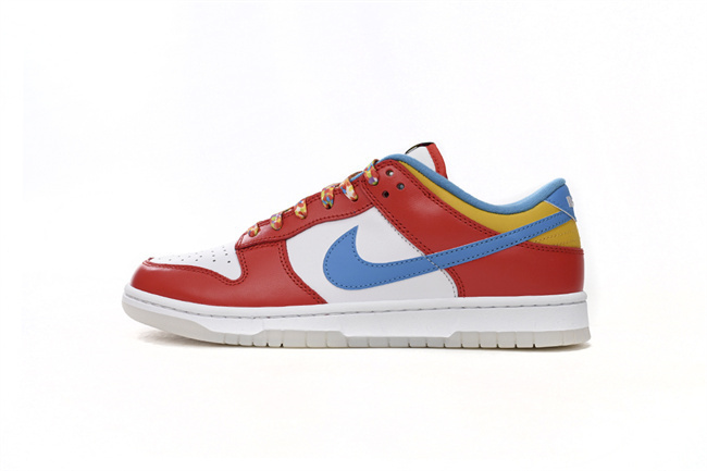 Men's Dunk Low Red/White Shoes 0435